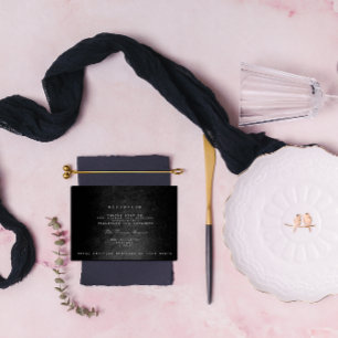 Black Glam Herbst Herbst Vip Hochzeitsempfang Einladung