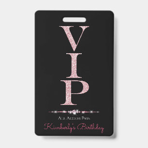 Black Glamour Diamonds Pink Glitzer VIP Loyalität Ausweis