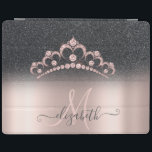 Black Glitzer Ombre Rose Gold Tiara Diamonds iPad Hülle<br><div class="desc">Eleganter schwarzer Glitzer ombre,  und Diamanten tiara auf einer Rose goldenen Hintergrund. Ein elegantes und raffiniertes Design.</div>