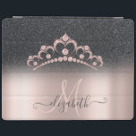 Black Glitzer Ombre Rose Gold Tiara Diamonds iPad Hülle<br><div class="desc">Eleganter schwarzer Glitzer ombre,  und Diamanten tiara auf einer Rose goldenen Hintergrund. Ein elegantes und raffiniertes Design.</div>