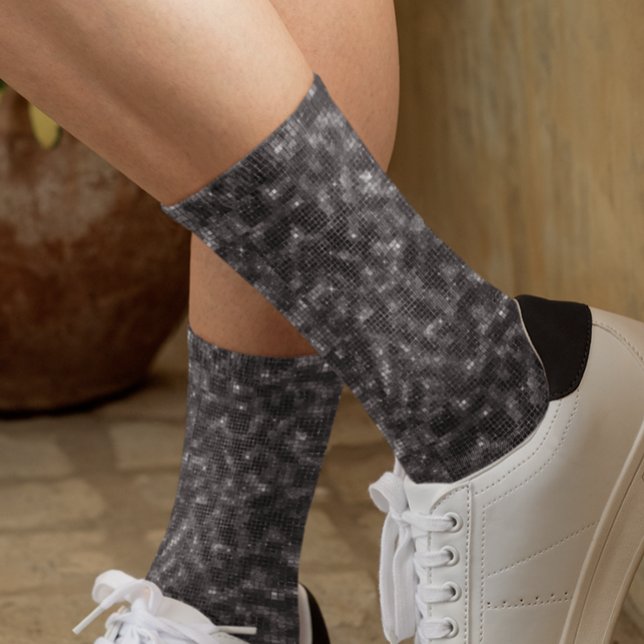 Black Glitzer Sequin Glam Sparkle Socken (Von Creator hochgeladen)