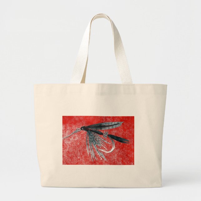 "Black Gnat" Nassfliege Jumbo-Tasche Jumbo Stoffbeutel (Vorne)