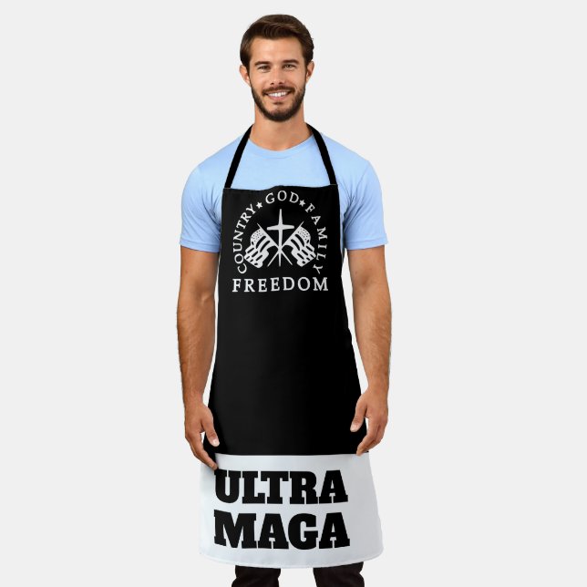 Black God Family Country Freedom ULTRA MAGA Schürze (Getragen)