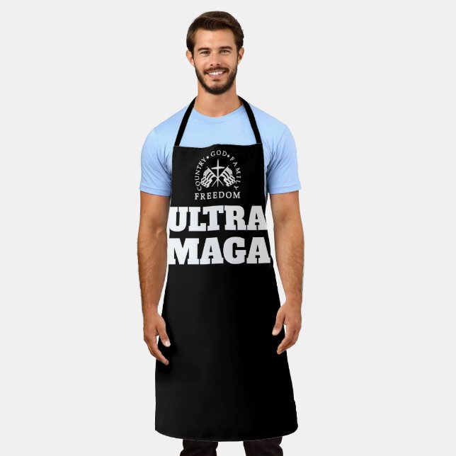 Black God Family Country Freedom ULTRA MAGA Schürze (Getragen)