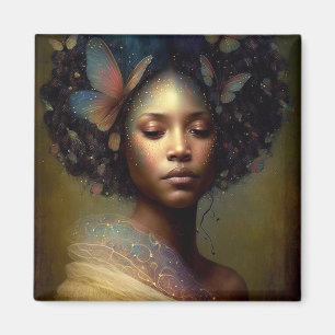 Black Goddess Fantasy Art Magnet