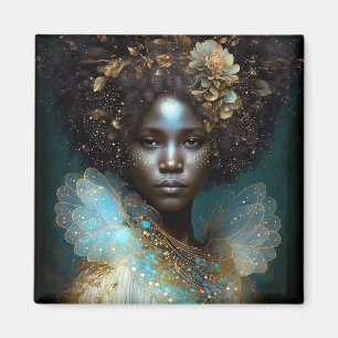 Black Goddess Fantasy Art Magnet
