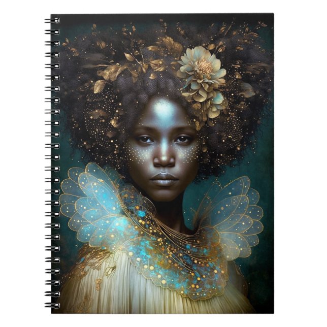 Black Goddess Fantasy Art Notizblock (Vorderseite)