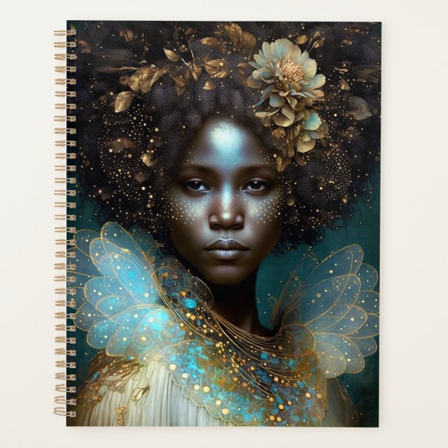 Black Goddess Fantasy Art Planer (Vorderseite)