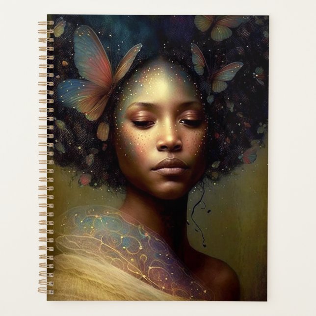Black Goddess Fantasy Art Planer (Vorderseite)