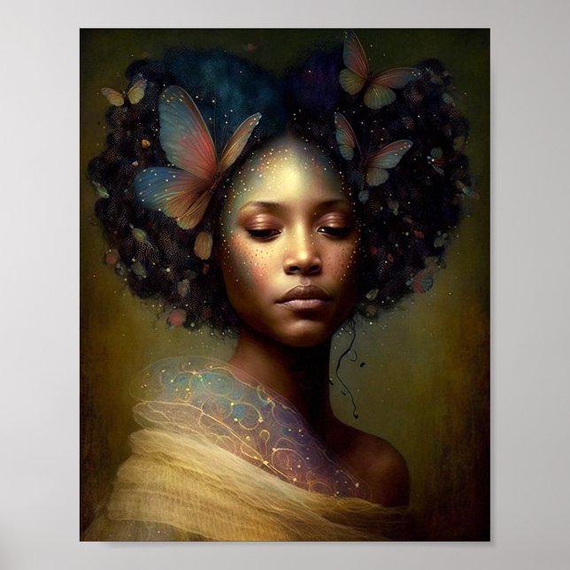 Black Goddess Fantasy Art Poster (Vorne)