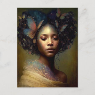 Black Goddess Fantasy Art Postkarte