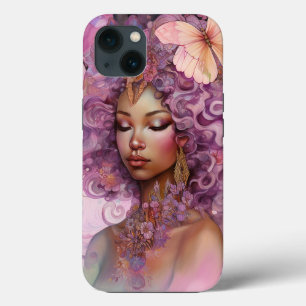 Black Goddess Pink Lila Fantasy Art Case-Mate iPhone Hülle