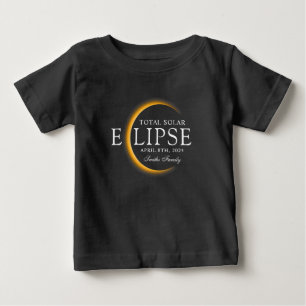 Black & Gold 2024 Texas Total Solar Eclipse Famili Baby T-shirt