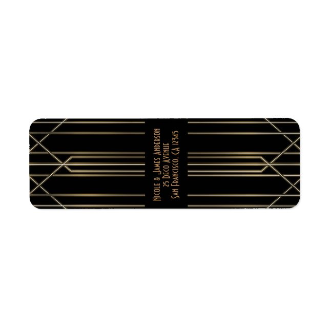 Black & Gold 20's Art Deco Gatsby Glam Wedding (Vorne)