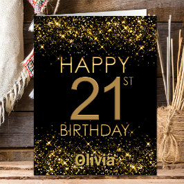 Black Gold 21. Geburtstagskarte Karte