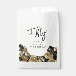 Black Gold 50. Geburtstag Geschenktütchen
