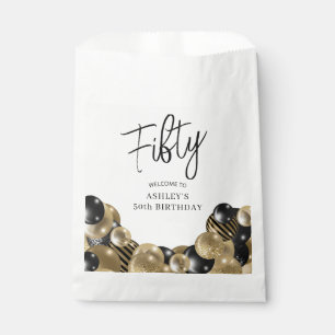 Black Gold 50. Geburtstag Geschenktütchen