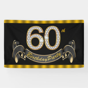 Black Gold 60. Geburtstagsparty Banner