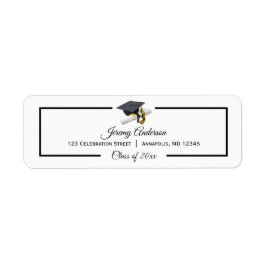 Black Gold Abschluss Class Cap und Tassel-Adresse