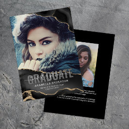 Black Gold Abschluss Foto Ankündigung