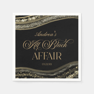 Black Gold Achat All Black Affair Geburtstagsfeier Serviette
