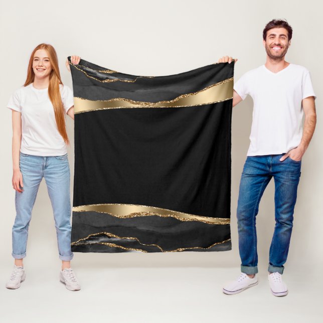 Black Gold Agate Fleece Blanket (Beispiel)