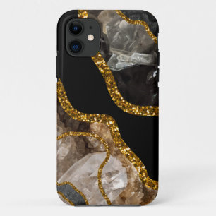 Black & Gold Agate Geode Case-Mate iPhone Hülle