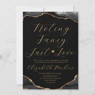 Black & Gold Agate Nichts Extravagant nur Liebe Einladung