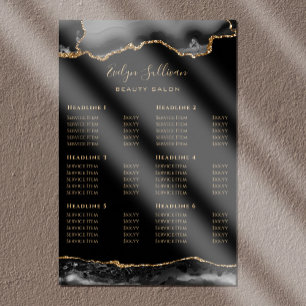 Black Gold Agate Preisliste Poster