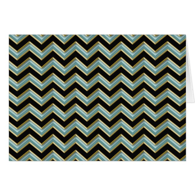 Black Gold Aquamarin ZigZag (Vorderseite (Horizontal))