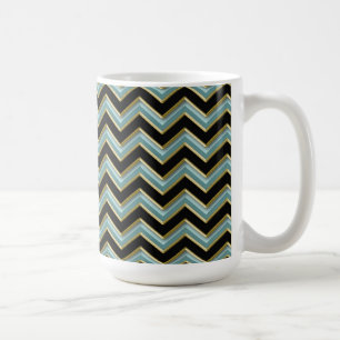 Black Gold Aquamarin ZigZag Tasse