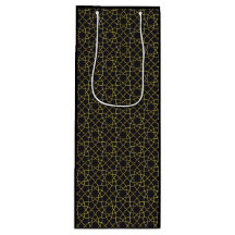 Black & Gold Arabesque Geschenktasche