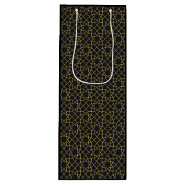 Black & Gold Arabesque Geschenktasche Geschenktüte Für Weinflaschen