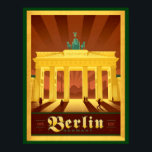 Black & Gold Art Deco Berlin Poster<br><div class="desc">Black & Gold Art Deco Berlin Poster</div>