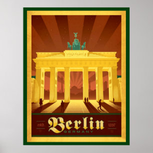 Black & Gold Art Deco Berlin Poster