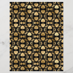 Black & Gold Art Deco Buchblatt