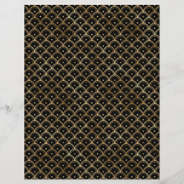 Black & Gold Art Deco Buchblatt