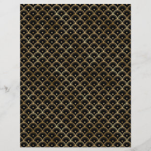 Black & Gold Art Deco Buchblatt
