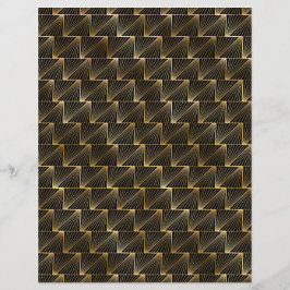 Black & Gold Art Deco Buchblatt