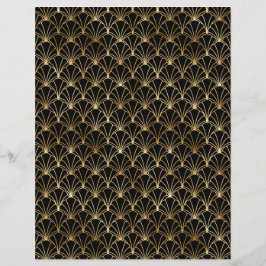 Black & Gold Art Deco Buchblatt