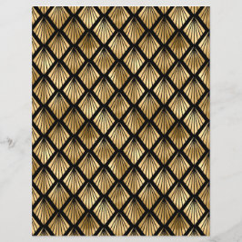 Black & Gold Art Deco Buchblatt