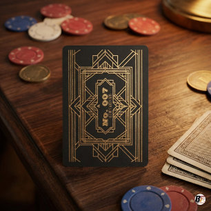 Black Gold Art Deco Nr. 007 Vintage Spielkarten