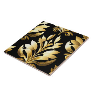 Black Gold Art Deco Trendy Collection Fliese