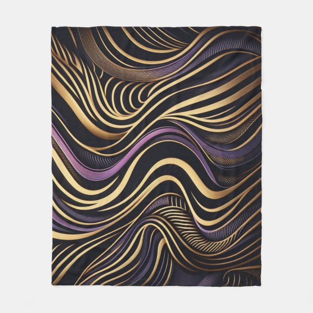 Black gold Artemis Zebra Fleecedecke (Vorderseite)