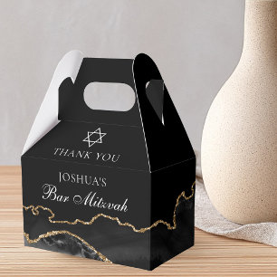 Black Gold Bar Mitzvah Personalisierte Party Geschenkschachtel