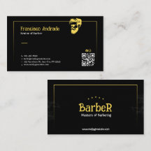 Black Gold Barbier Senior-Stylist Visitenkarte