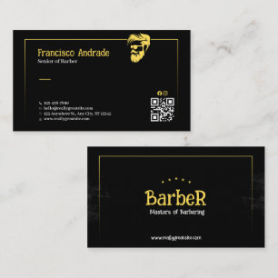 Black Gold Barbier Senior-Stylist Visitenkarte