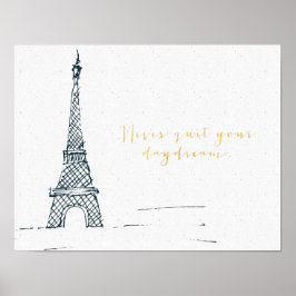 Black Gold "Beenden Sie Ihren Traum nie" Zitat-Pos Poster