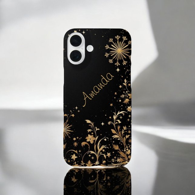 Black Gold Bloom Case-Mate iPhone Hülle (Von Creator hochgeladen)