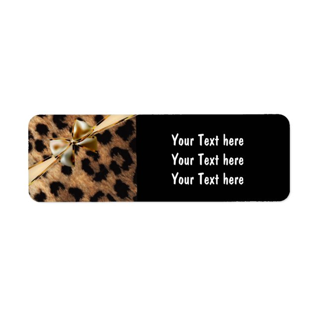 Black & Gold Bow Leopard Cheetah Glam Party (Vorne)